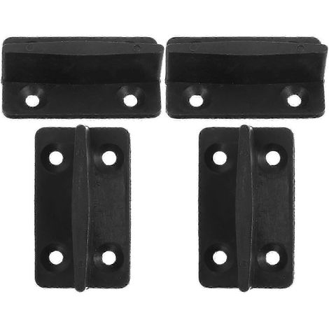 Ensemble de quincaillerie WORGEOUS 16 pièces pour porte de grange coulissante - Rail inférieur de porte de grange coulissante, support de rail inférieur de porte escamotable compatible avec les portes (1/5)