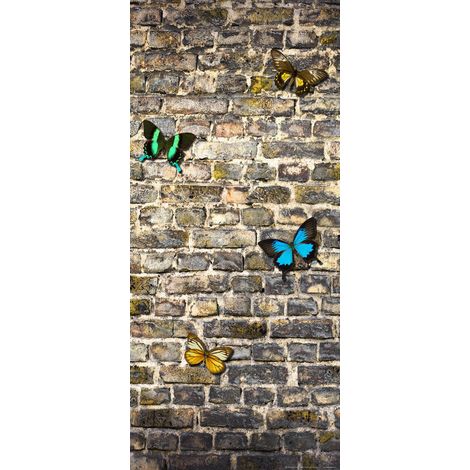Butterfly on the wall, intissé photo mural, 90 x 202 cm, 1 part (1/3)