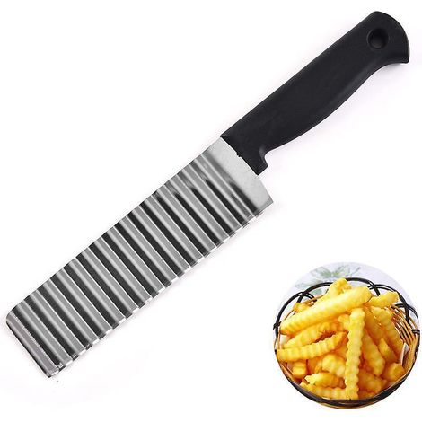 coupe-pomme De Terre Wave, Lame Ondule, Coupe-pomme De Terre, Acier Inoxydable, Pour Couper Les Pommes De Terre, Les Lgumes, Les Carottes (1/5)