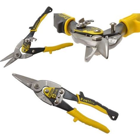 Stanley 250mm Aviation Tin Snips Straight Cut 2-14-563 STA214563 XMS18AVSNIPS