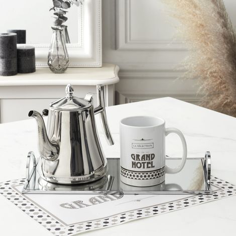 The Home Deco Factory – Théière de service inox avec tamis amovible – Élégante et raffinée – Volume 1.2L – Pour dégustation de thé