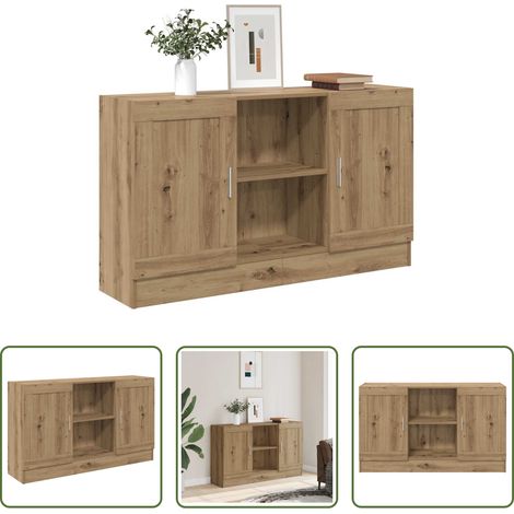 Holzwerkstoff - Sideboard Artisan-Eiche 120x30,5x70 cm Holzwerkstoff (1/5)
