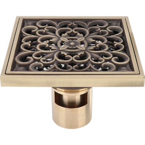 Grille De Sol - Cuivre Antique 10x10 Cm - Pour Salle De Bain Toilettes Balcon Hôtel - 1 Pièce (1/5)