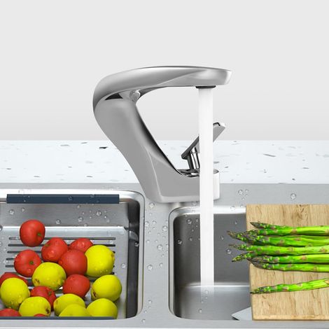 Mitigeur pour vasque, laiton, eau chaude/froide, monotrou (1/5)