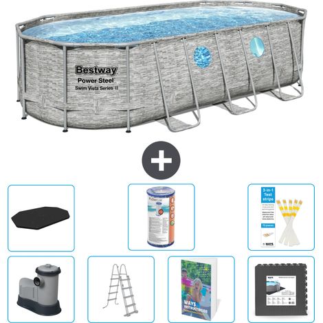 Bestway Power Steel Oval - 549x274x122 cm - 8-teilig S563