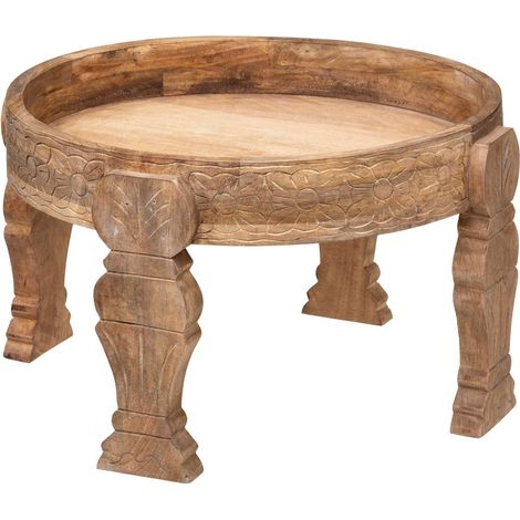 Mesa de centro «Gypsy» - madera del madera de mango D51 cm - Atmosphera créateur d'intérieur