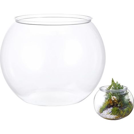 1 Bocal à Poissons Rond, Matériau ABS Incassable, Design Transparent Compact, Idéal pour Maison ou Bureau (1/5)