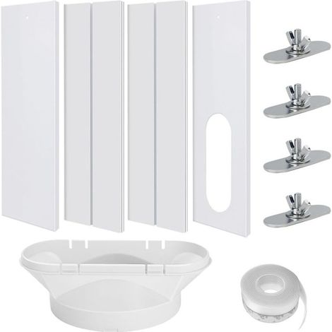 Kit Calfeutrage Climatiseur, TGKYK 4PCS Joint de Fenetre Climatisation Réglable, Calfeutrage Fenetre Climatiseur, Kit Fenetre Climatiseur Mobile, Adaptateur Tuyau Climatiseur Mobile 13cm (1/5)
