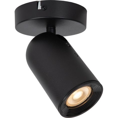 Spot plafond métal noir PUNCH Lucide 1xGU10 IP20 35W (1/2)
