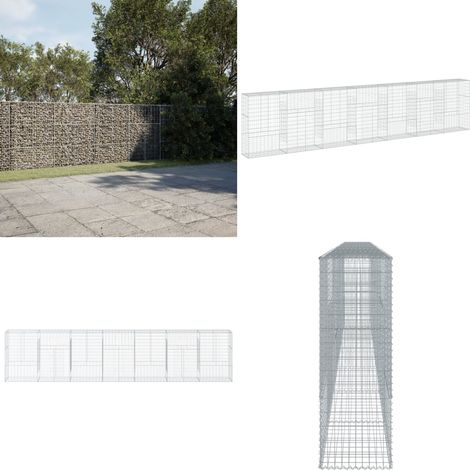 vidaXL Panier gabion avec couvercle 700x50x150 cm fer galvanisé (1/5)
