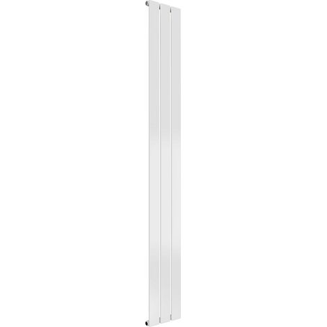 Reina Flat Single Designer Vertical Radiator 1600mm H x 218mm W - White (1/5)