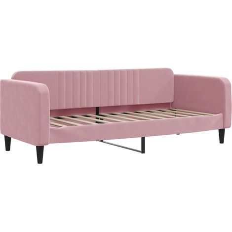 vidaXL Letto da Giorno Rosa 80x200 cm in Velluto