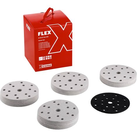 Set2 Abrasifs Mousfelx D150 St-set:2xpsored-rd+25xp60+25xp80+25xp120 +25xp150 - Flex