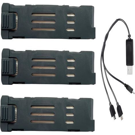 3,7V 600mAh Akku für E58 S168 Drohne JY019 JD-19 Original Akku der neuen Version für E58 Drohne mit USB-Ladekabel (1/5)