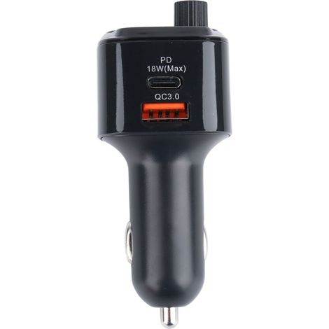 Adaptateur Bluetooth Voiture V5.0, Transmetteur FM MP3 Lecteur Audio avec Chargeur Double USB, Mains Libres, Radio Auto (1/5)