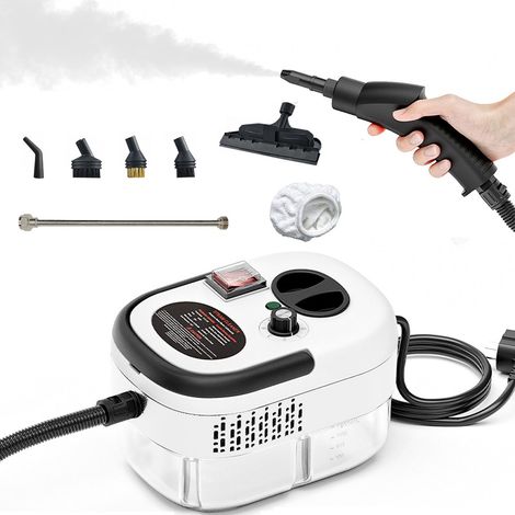 2500W Steam Cleaner, Electric Steam Cleaner with 5 Adjustable Brush Heads on 6 Levels, Multifunction Steam Cleaner for Cleaning Dirt, Grease and Dust (1/5)