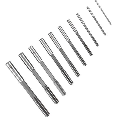 Lot de 10 alésoirs cylindriques HSS H8 à queue droite pour perceuse 3-12mm (1/5)
