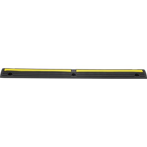 Protège-câbles 100x15x3,1 cm, Lot de 4, 1 canal, Capacité 8164,7 kg/essieu, Rampes de protection en caoutchouc pour sol, Idéal zones résidentielles, garages privés, jardins. (1/5)