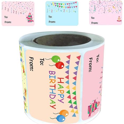 autocollantes d anniversaire 200 feuilles par rouleau en (1/5)