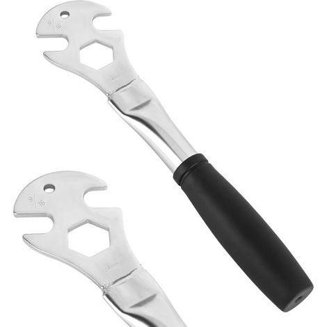 Clé à pédale de vélo 15 mm/24 mm, clé conique 9/16", avec poignée extra longue pour pédales de vélo avant et essieu arrière (1/3)