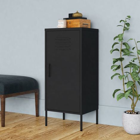 vidaXL Armadietto Nero 42,5x35x101,5 cm in Acciaio (1/5)