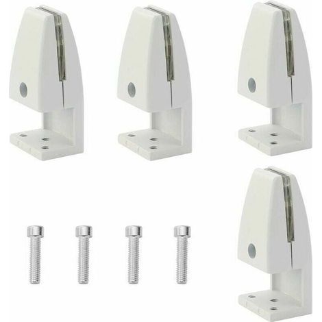 Lot de 4 pinces de séparation de bureau, en alliage d'aluminium, clips de protection contre les éternuements, clips pour panneau d'intimité pour salle de classe (5–20 mm) (1/3)