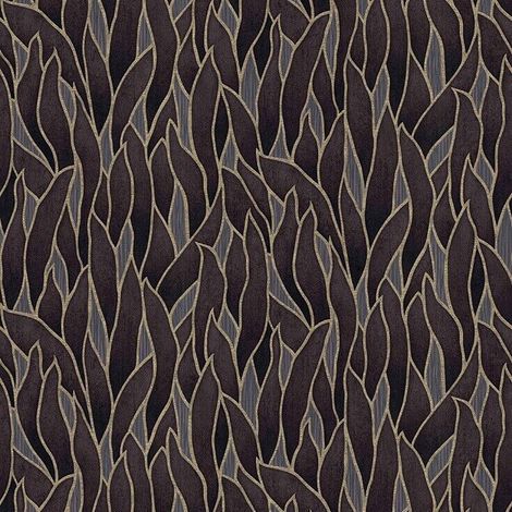 Erismann Spotlight Leaves Black Metallic Gold Wallpaper Paste The Wall Vinyl (1/4)