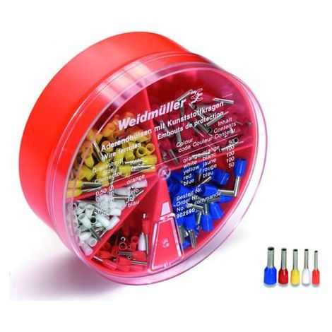 Embouts de câbles Weidmuller, Code couleur allemand avec Embouts d'extrémité de fil 0,5  2,5 mm² ( Prix pour 1 ) (1/4)