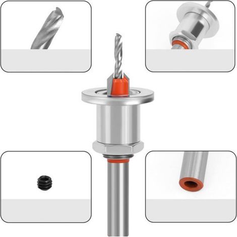 Jeu de forets de fraisage Outils de menuiserie réglables - Fraise à vis en bois - Pour meubles, appareils électroménagers(8mm) (1/4)
