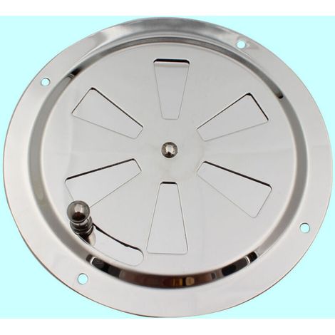 2pcs Grille de Ventilation Ronde, Rosette d'aération en Acier Inoxydable, Grille D'aération 125 mm en Acier Inoxydable Conduit D'évacuation Air Entrant Air Evacué Ventilation Volets Régl