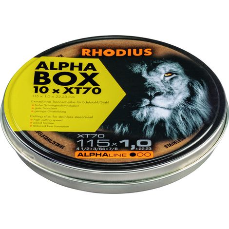 RHODIUS XT70, 10 Stück, 115 x 1,0 mm, Trennscheibe