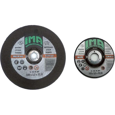 Meule abrasive ima minidisc pour couper le marbre et la pierre mm 230x3,2x22 flex