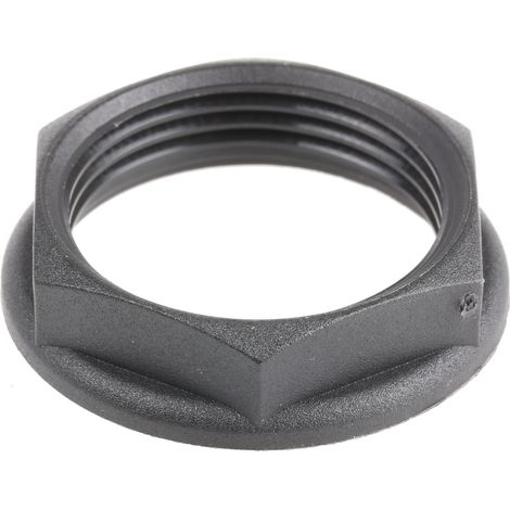 Ecrou pour presse étoupe, RS PRO, Noir, PA 6, Filetage: M25 ( Prix pour Paquet de 25 )