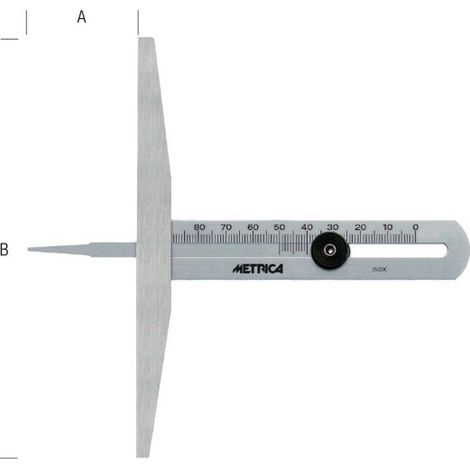 Metrica 10822 – Jauge de profondeur pneus 90-150 mm en acier inox