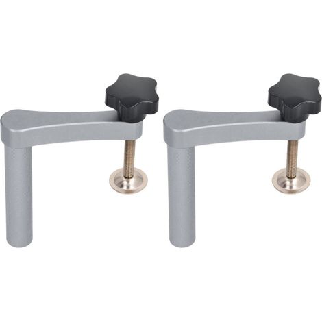 Lot de 2 serre-joints d'établi de 20 mm, réglables, en alliage d'aluminium, pour le travail du bois. (1/5)