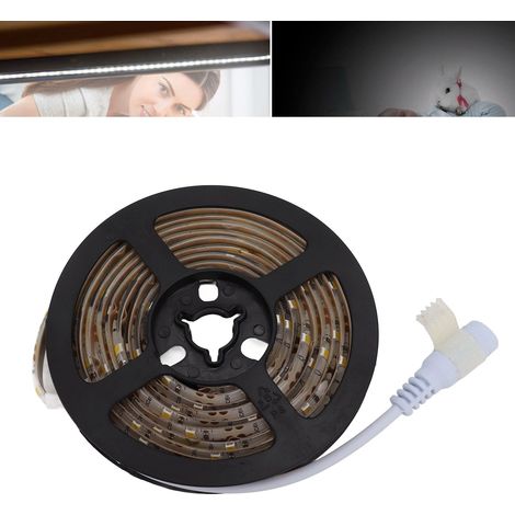 Bande LED avec boîtier à piles, fonctionnement par induction, éclairage étanche pour meubles, 12V, sous le lit, éclairage intérieur pour salon, bande lumineuse décorative. (1/5)