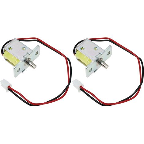 Lot de 2 Verrous électromagnétiques 12 V CC pour Classeurs Tiroirs Portes électriques Serrures Magnétiques Compactes (1/5)