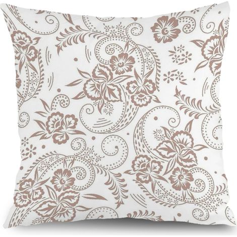 Housse de coussin patio floral, décoration terrasse maison,50×50cm (1/5)