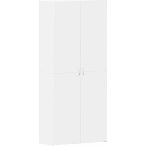 Cabinet à chaussure  Meuble à chaussures Blanc 80 x 35.5 x 180 cm Bois d'ingénierie