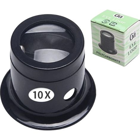 Lupa con lente de cristal óptico, múltiples niveles de aumento (10X). (1/2)