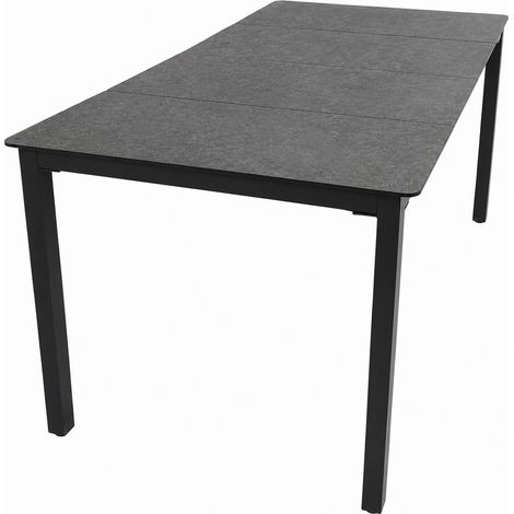 Alu Mesa de jardín de vidrio Balcón Mesa 140x80 73x140x80 - VCM