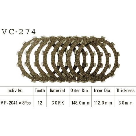 Kit Disques d'Embrayage Garnis Xj 600 N/S Diversion 1992/2002