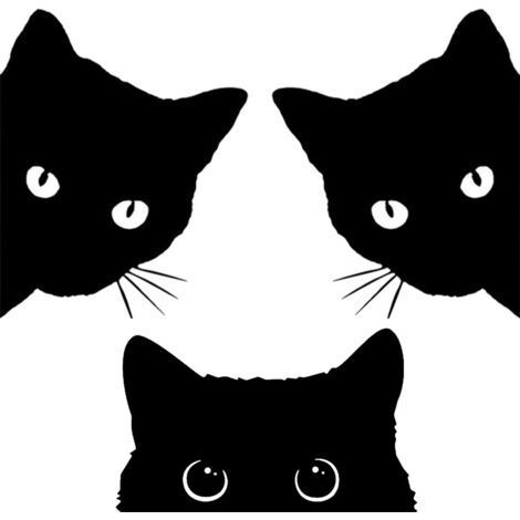 3 pièces Autocollants de voiture solides autocollants de voiture de chat furtivement autocollants de fenêtre de voiture de chat noir autocollants à gratter autocollants décoratifs (1/5)