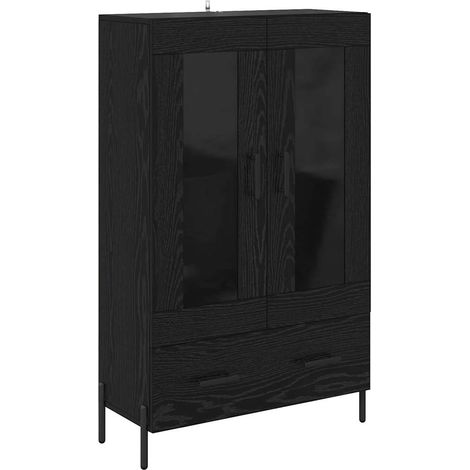 Maison Exclusive - Alacena con cajón Corona Roble Negro 69,5 x 31