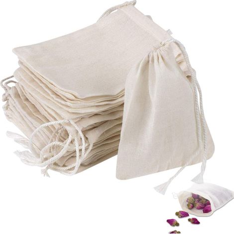 50pcs Petits Sachet Coton Sacs en Lin, 6 x 8 cm Sacs en Tissu avec Cordon de Serrage, Sac Toile de Jute Réutilisable, Petit Sac Cadeau Avec Cordon de Serrage Pochon Tissu Mariage (1/5)