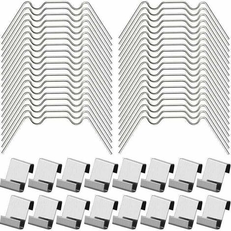 Lot de 100 Clips de Vitrage pour Serre Inclut 50 Clips de Type W et 50 Clips de Type Z en Acier Inoxydable