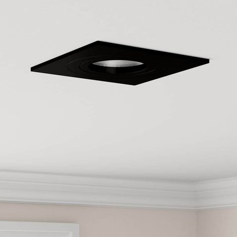 Spotlight 12 pcs Schwarz 9 x 9 x 2 cm Aluminium