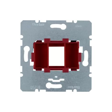 BERKER Trägerplattenmechanik mit Eingang mit 1 roten Element 454001 (1/2)