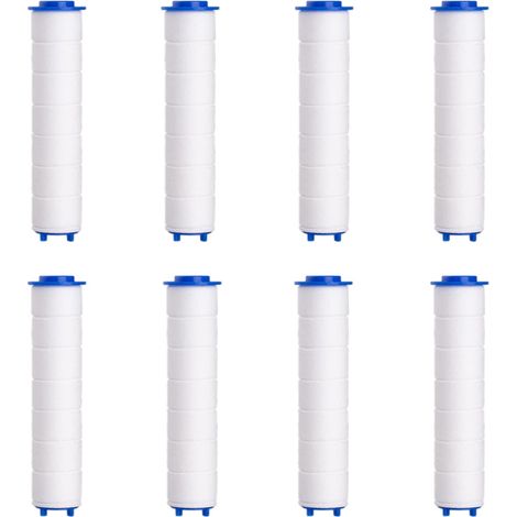 Filtre Pommeau de Douche,8 Pcs Filtre Douche en Coton PP de Douchette Anti-calcaire Amovible pour Douchette (80mm) (1/5)