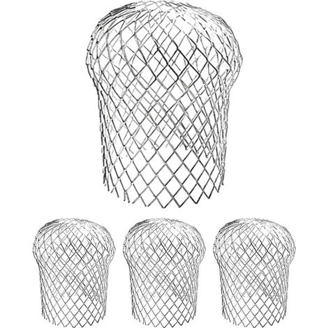 Protezione antipioggia per pluviali, filtro per grondaie, previene le ostruzioni, acciaio inox/alluminio, da 7,6 a 10,2 cm, colore alluminio (1/5)
